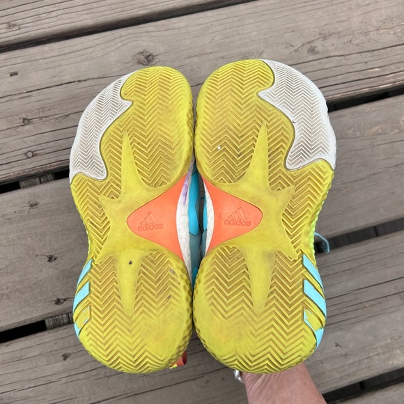 Adidas Harden Vol. 6 J “Pulse Aqua Solar Yellow” Kids Boost | Boys Size 3.5 - Picture 11 of 16